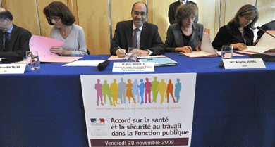La signature de l'accord