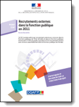 La couverture de la publication Recrutements externes dans la fonction publique en 2011