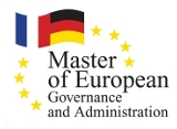 Le logo du Master europ&eacute;en de gouvernance et d'administration