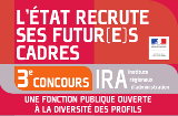 cartouche de la campagne de recrutement via le 3e concours IRA