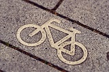 Marquage v&eacute;lo sur le sol